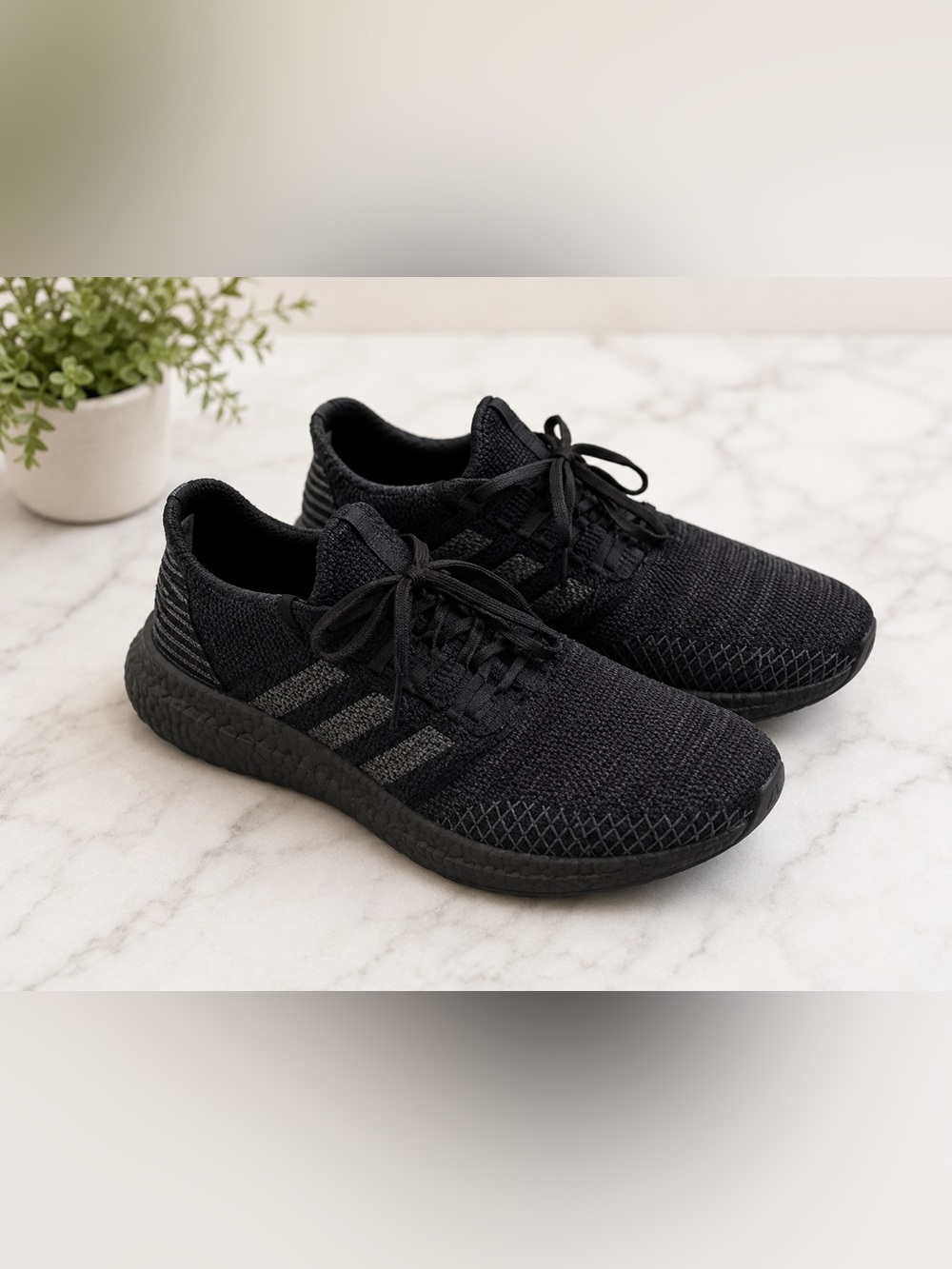 Men's Adidas Boost Black Athletic Shoes Like New